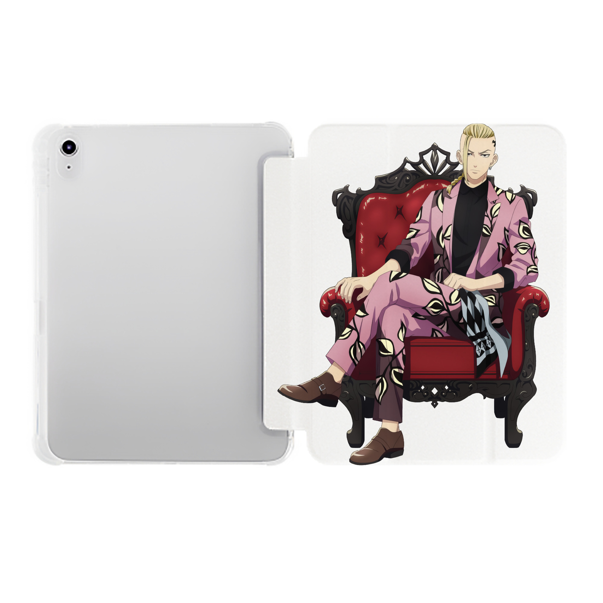 （画像用） 東京リベンジャーズ Tokyo Revengers IPad ケース ペン収納付き 三つ折りスタンド PUレザー×シリコン 対応機種9.5/10.5/10.9インチ